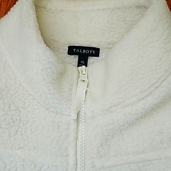 Talbots XL Zipper Jacket Cream - Picture 4 of 5